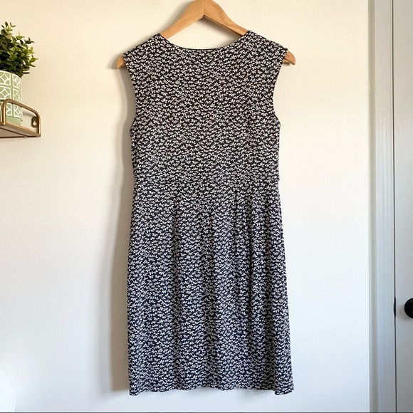 LOFT Petite Floral Sleeveless Mini Dress Olive Green - Picture 4 of 6